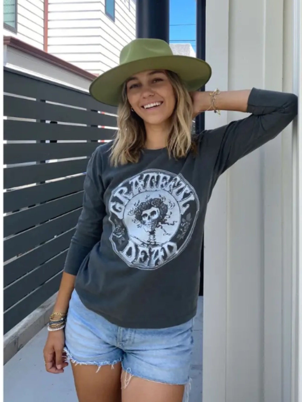 People of Leisure x Grateful Dead Long Sleeve Cotton T-Shirt - Small